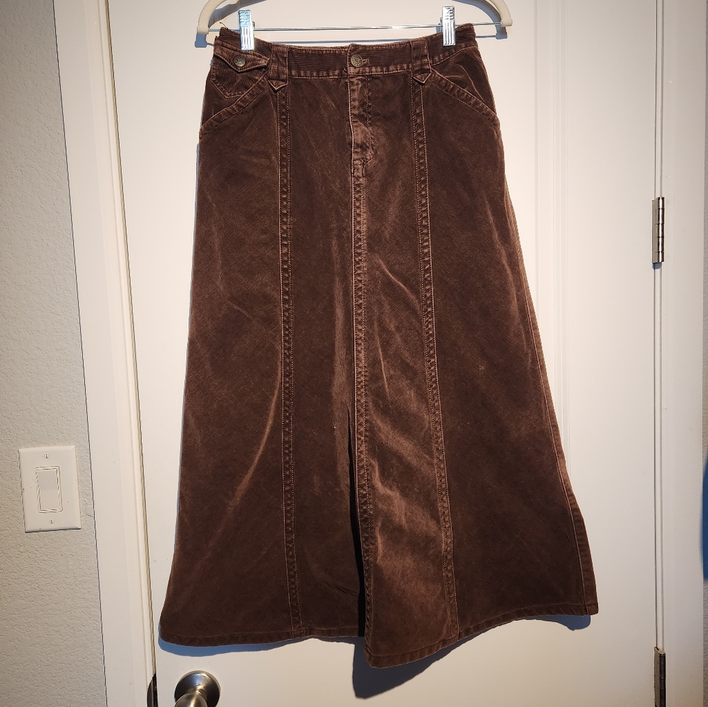 Eddie Bauer Brown A-Line Skirt